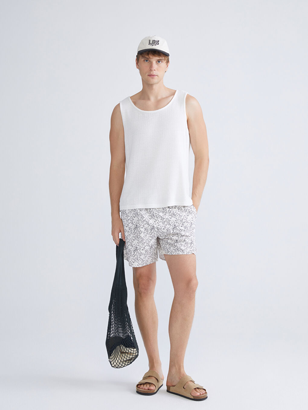 LCW SWIMWEAR Short Patterned Men's Swimming Shorts -S5S927Z8-LQA