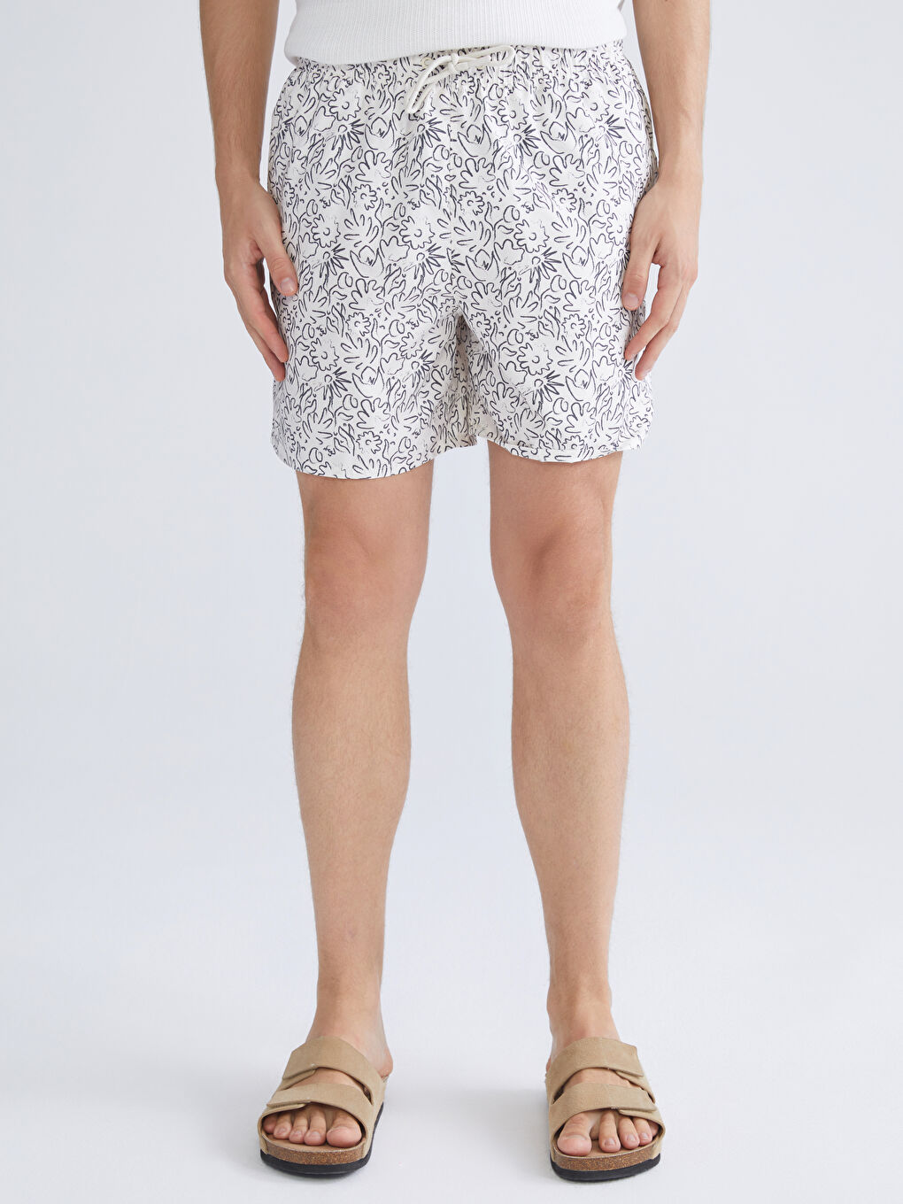 LCW SWIMWEAR Short Patterned Men's Swimming Shorts -S5S927Z8-LQA