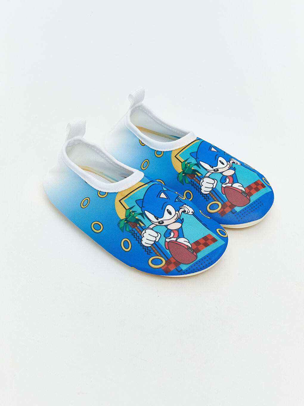 Mavi Sonic Baskılı Erkek Çocuk Deniz Ayakkabısı