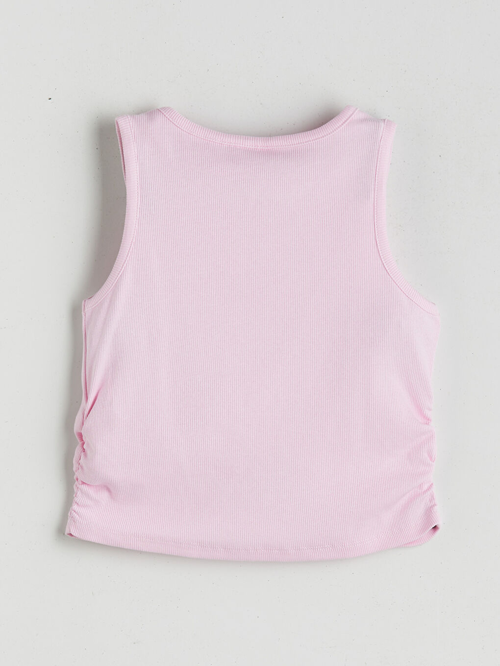 Pembe Bisiklet Yaka Hello Kitty Baskılı Kız Çocuk Crop Atlet-1