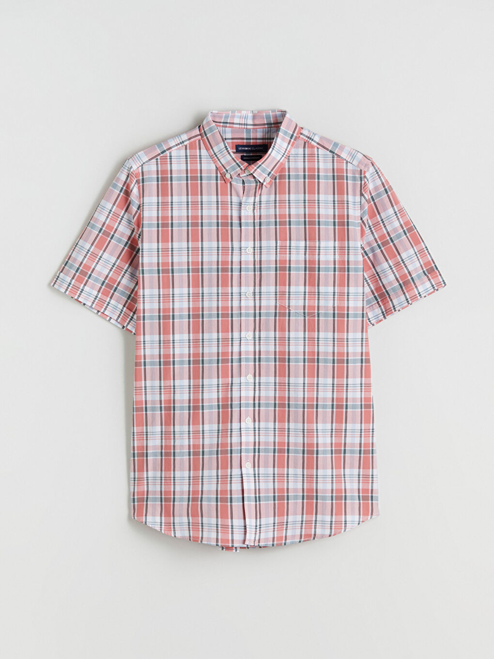 Mercan Regular Fit Kısa Kollu Ekose Erkek Gömlek-4