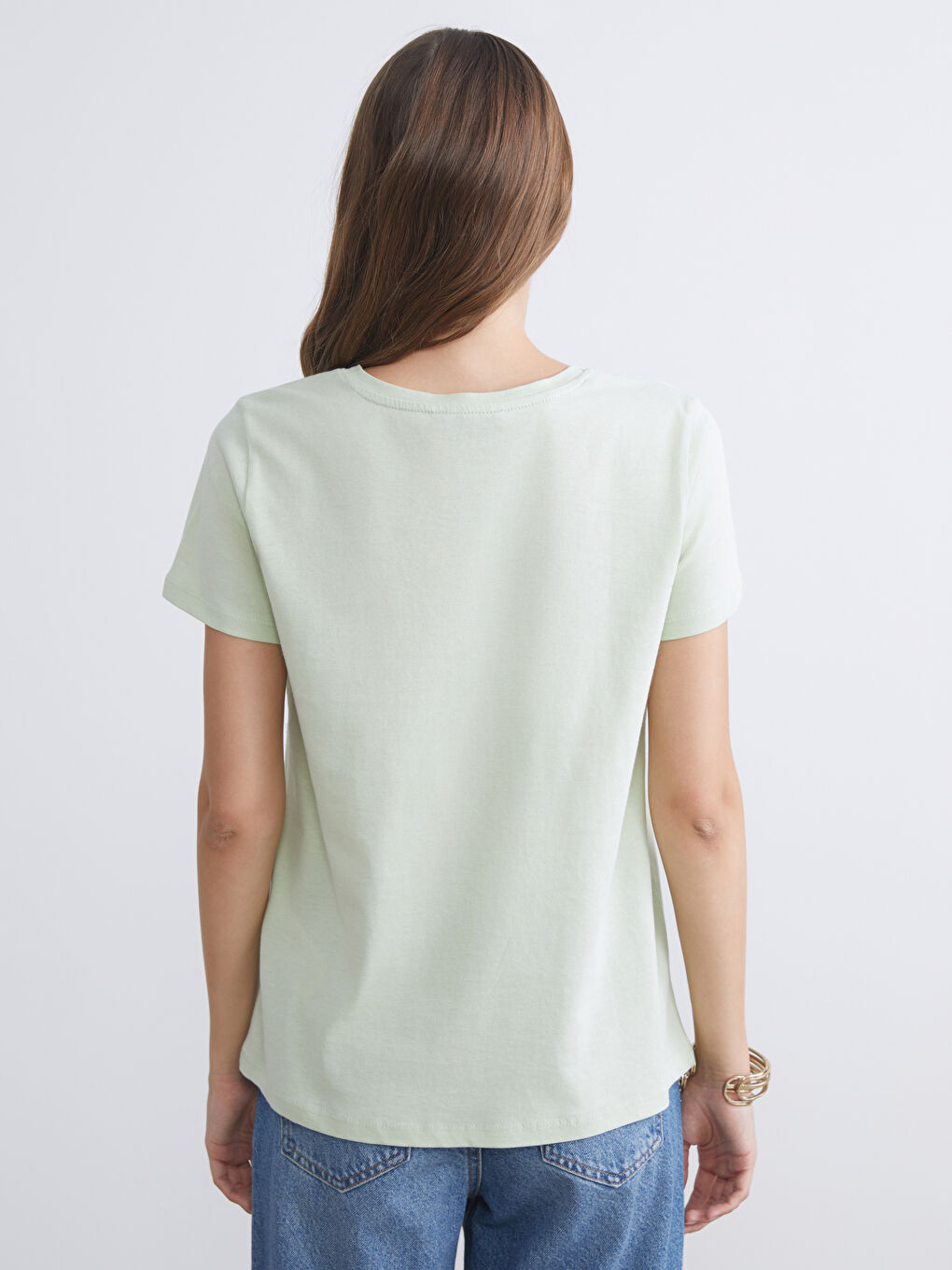 LCWAIKIKI Classic Crew Neck Printed Women's T-Shirt -S5S958Z8-G2G