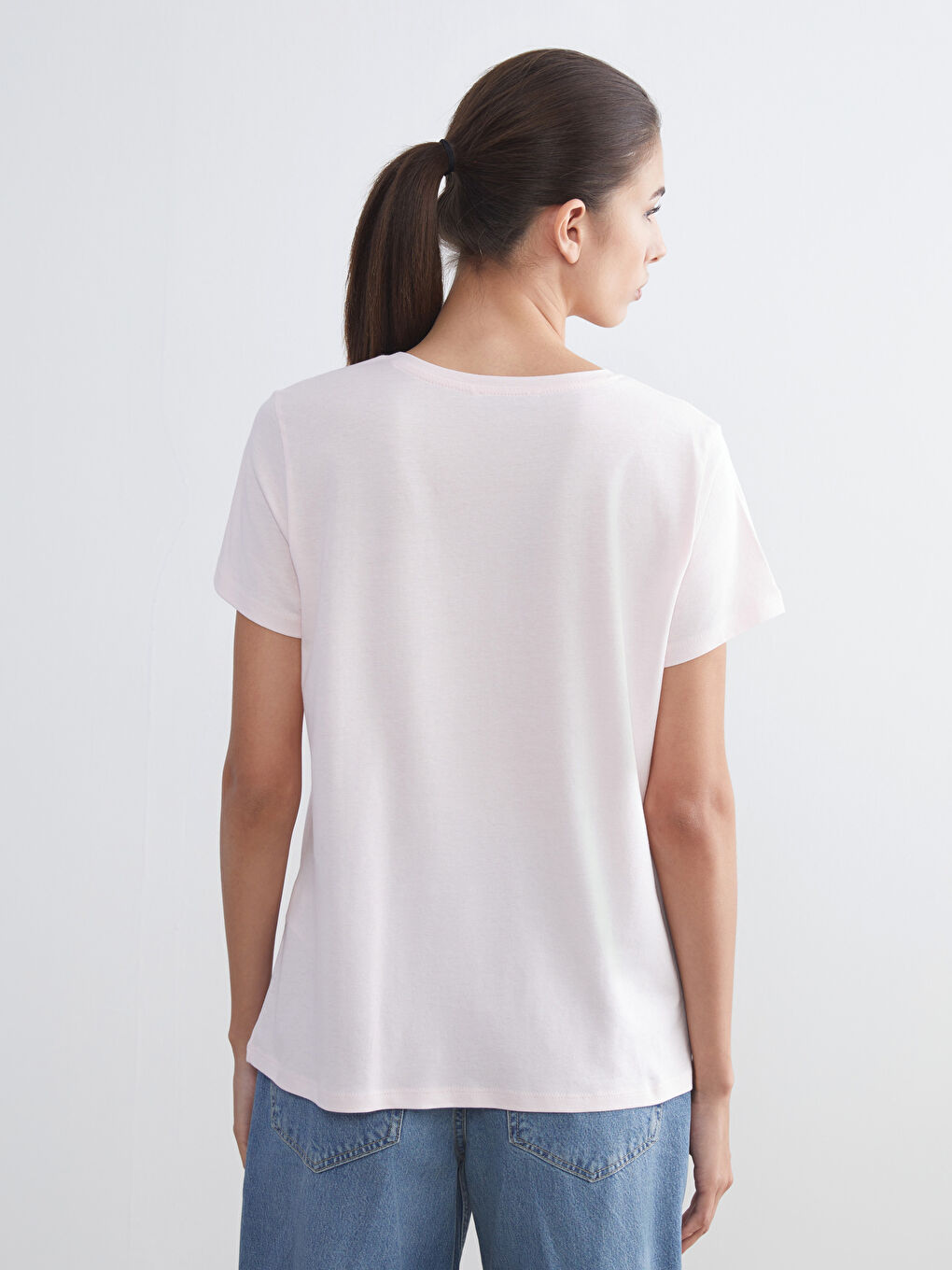 LCWAIKIKI Classic Crew Neck Floral Women's T-Shirt -S5S961Z8-FSA