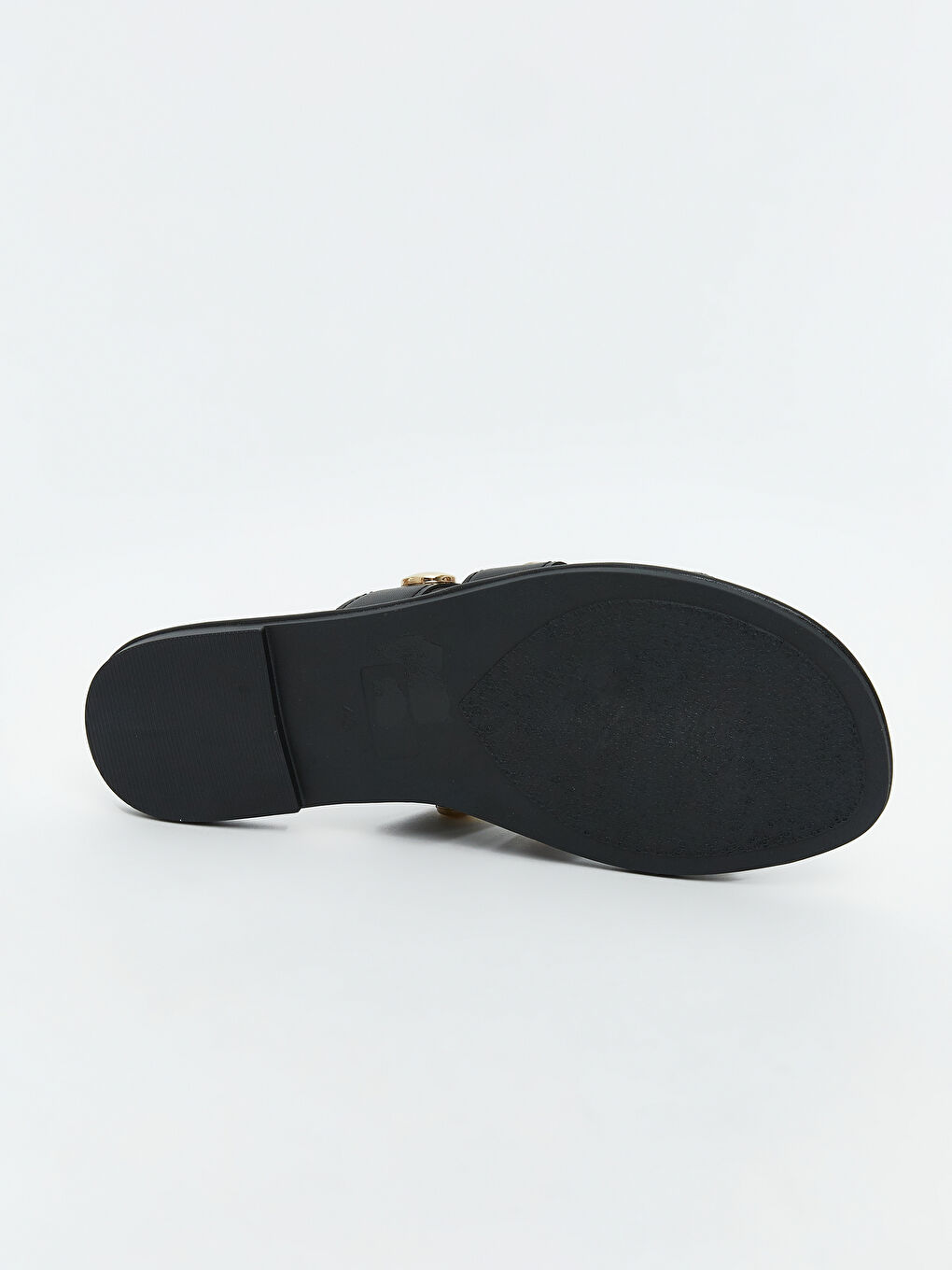 Siyah Deri Görünümlü Kadın Terlik-3