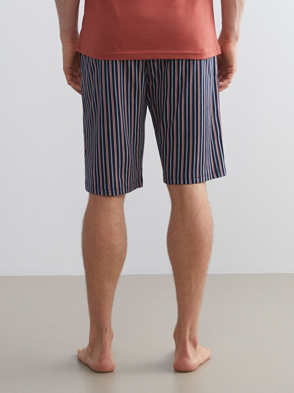 Lacivert Standart Kalıp Erkek Pijama Alt Şort-1