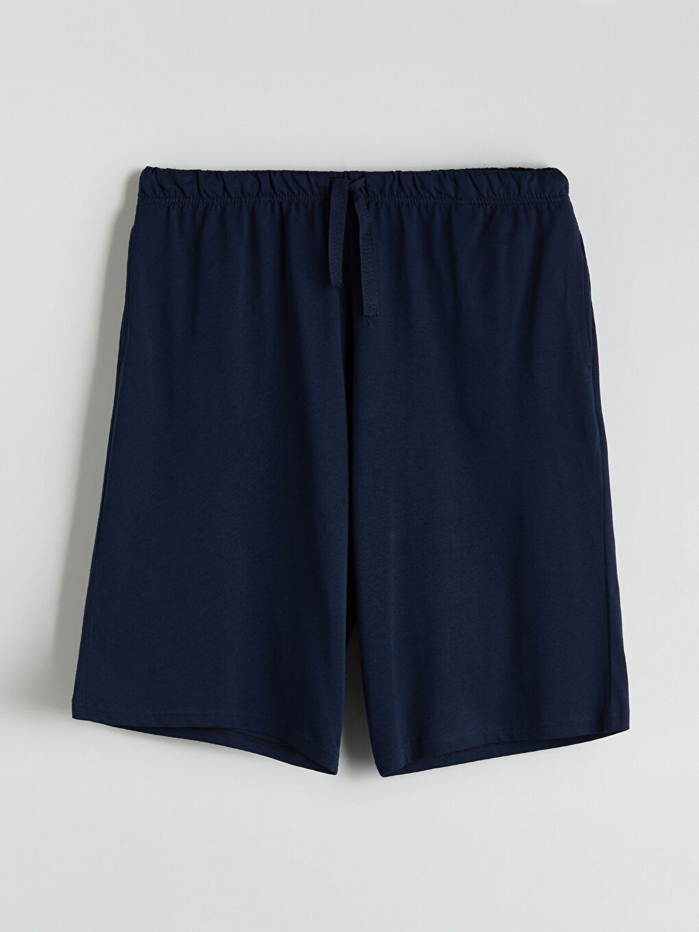 Lacivert Standart Kalıp Erkek Şortlu Pijama Takımı-7