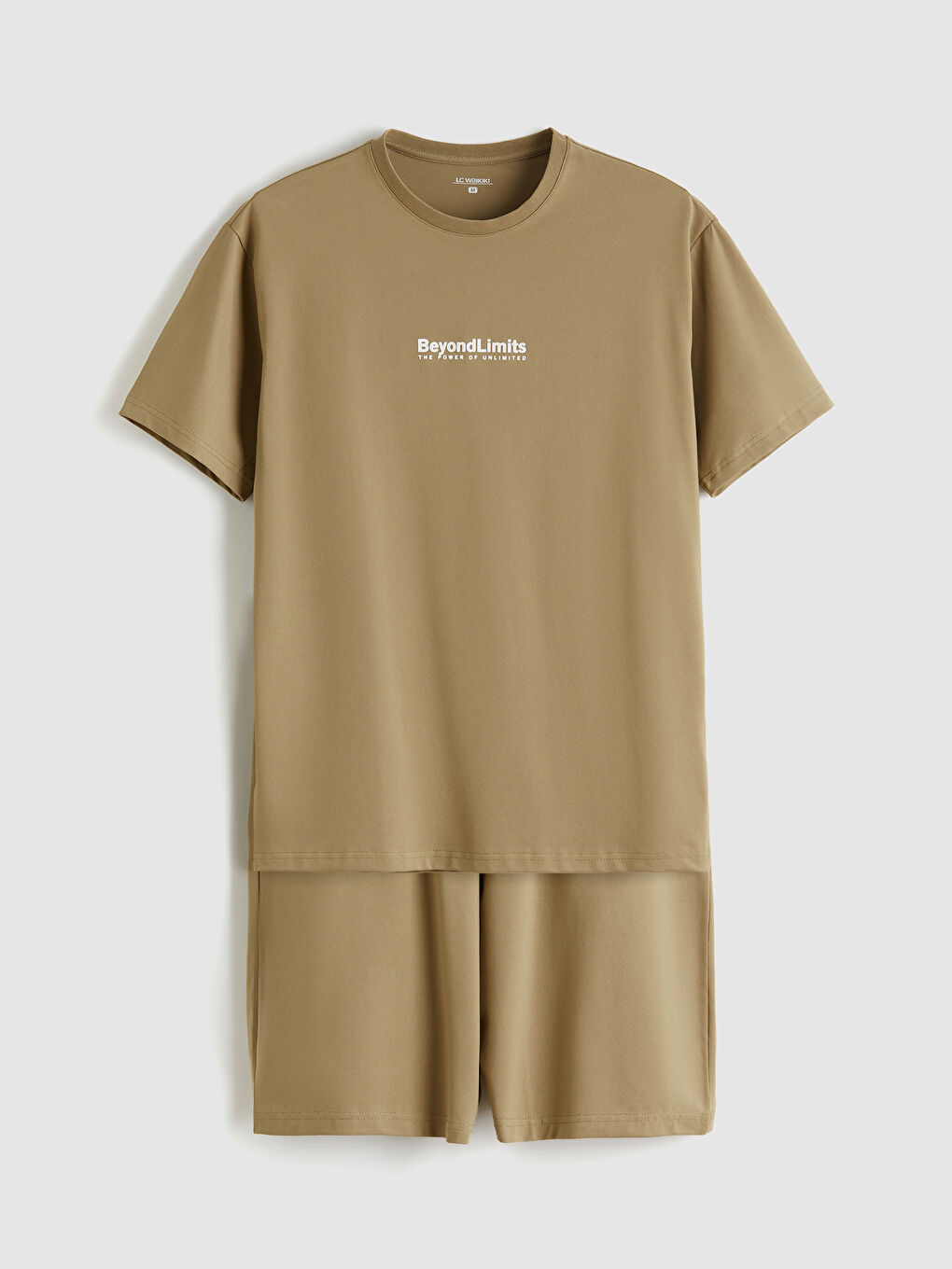 Haki Standart Kalıp Erkek Şortlu Pijama Takımı-4