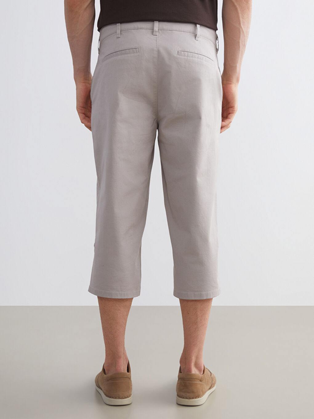 Bej Standart Kalıp Erkek Şort-3