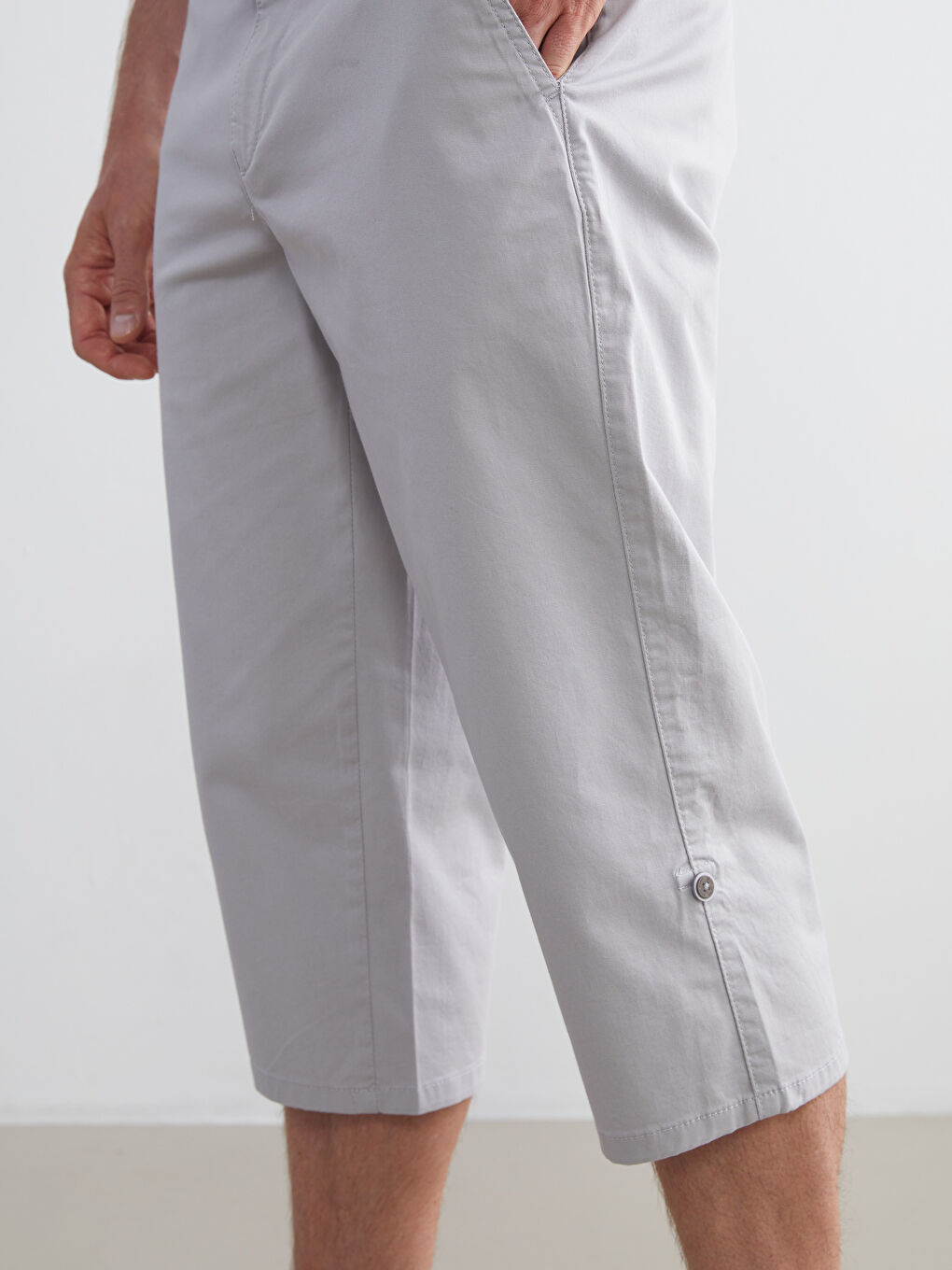 Gri Standart Kalıp Erkek Şort-2