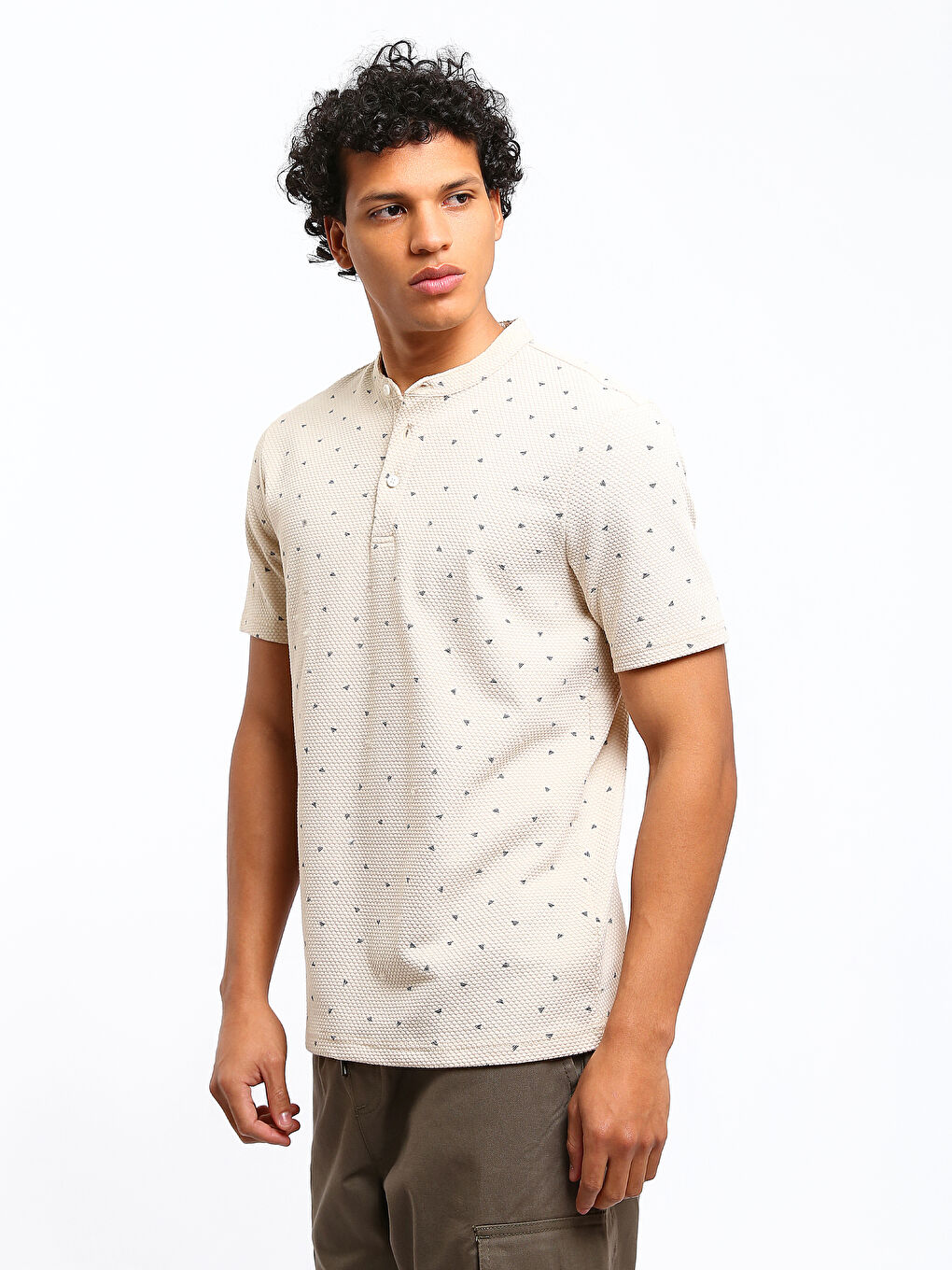 Grandad Collar Men's T-Shirt-3