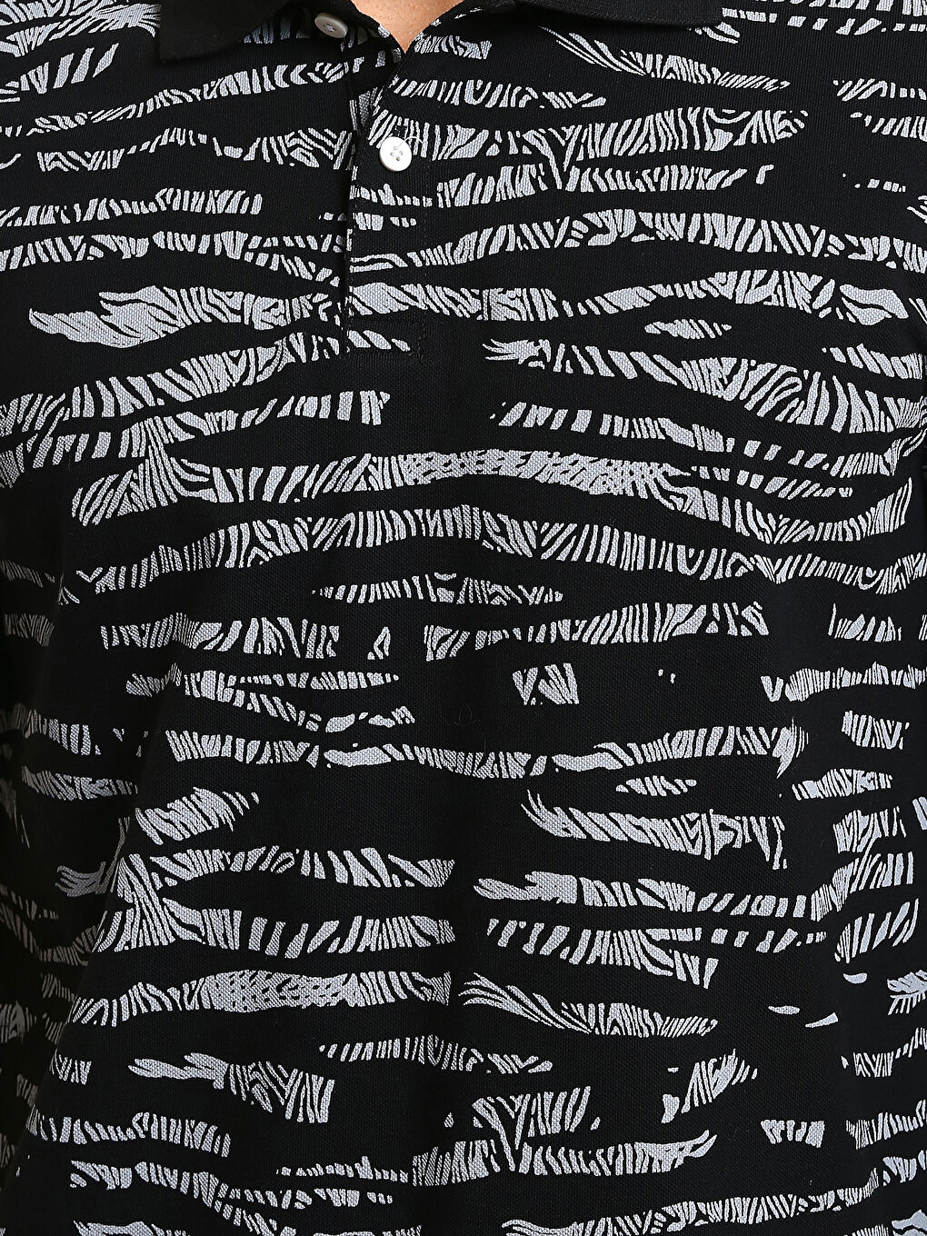 Polo Neck Printed T-Shirt-2