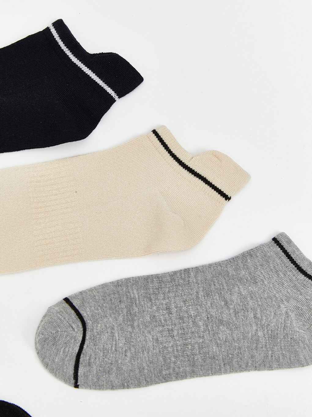 LCW ACCESSORIES Striped Men's Trainer Socks 5 Pack -S5SA40Z8-K00