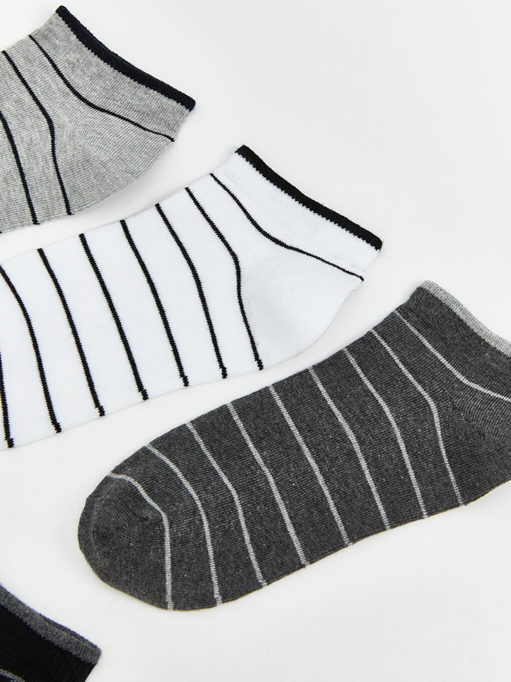 LCW ACCESSORIES Striped Men's Trainer Socks 5 Pack -S5SA41Z8-K00