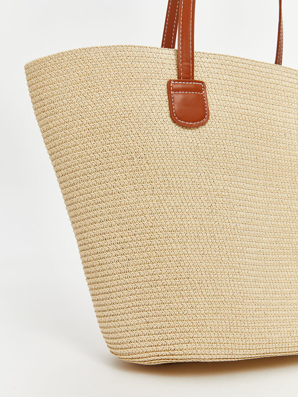 Bej Fermuarlı Kadın Omuz Çantası-1