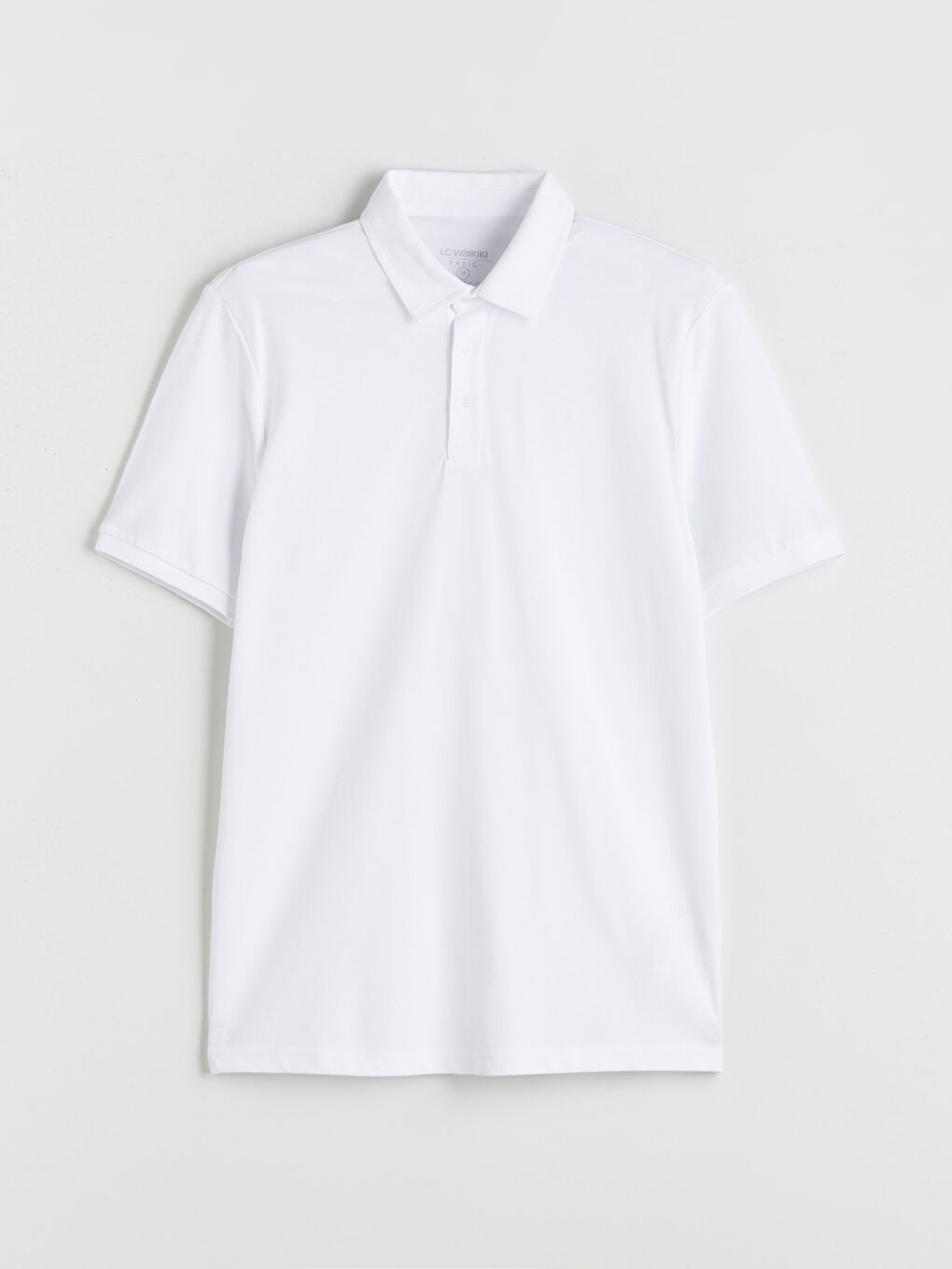 Beyaz Polo Yaka Pike Erkek Tişört-4