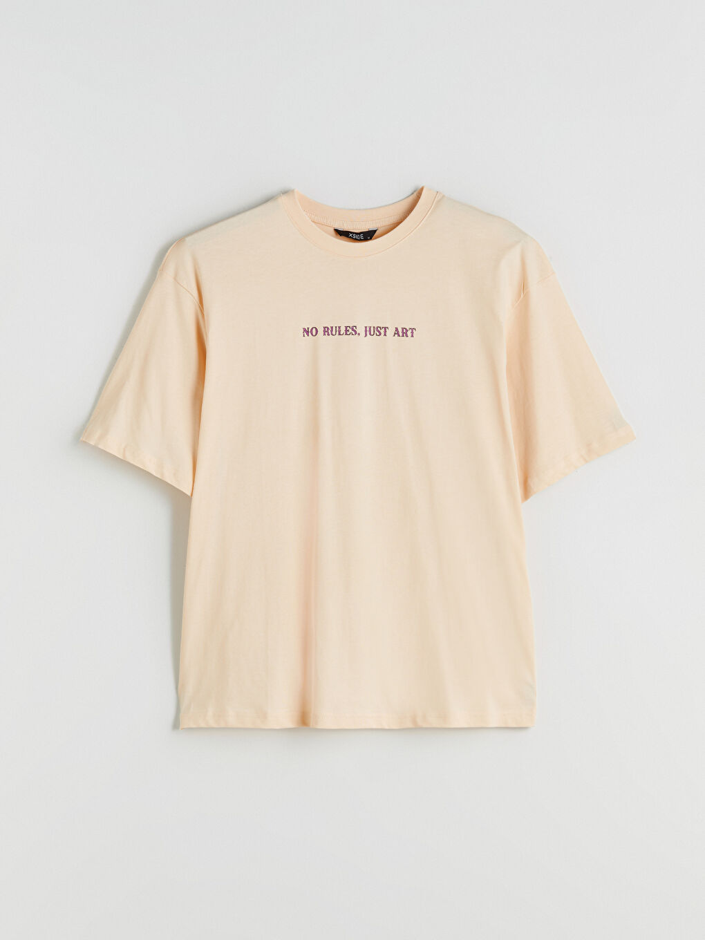 Turuncu Bisiklet Yaka Baskılı Penye Erkek Tişört-4