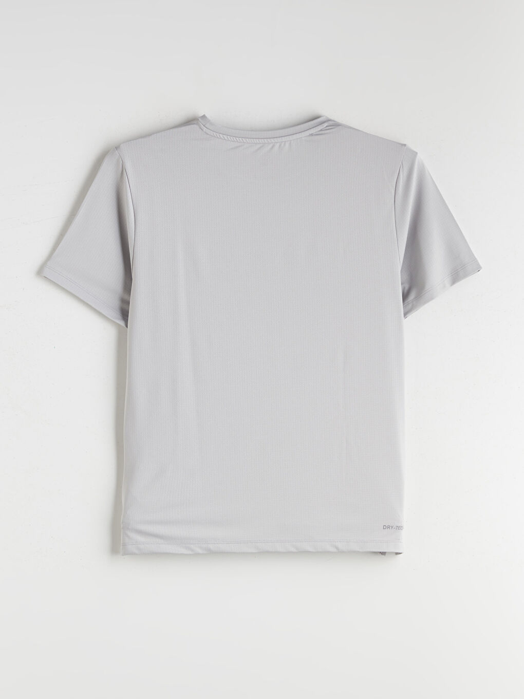 Gri Bisiklet Yaka Erkek Spor Tişört-5