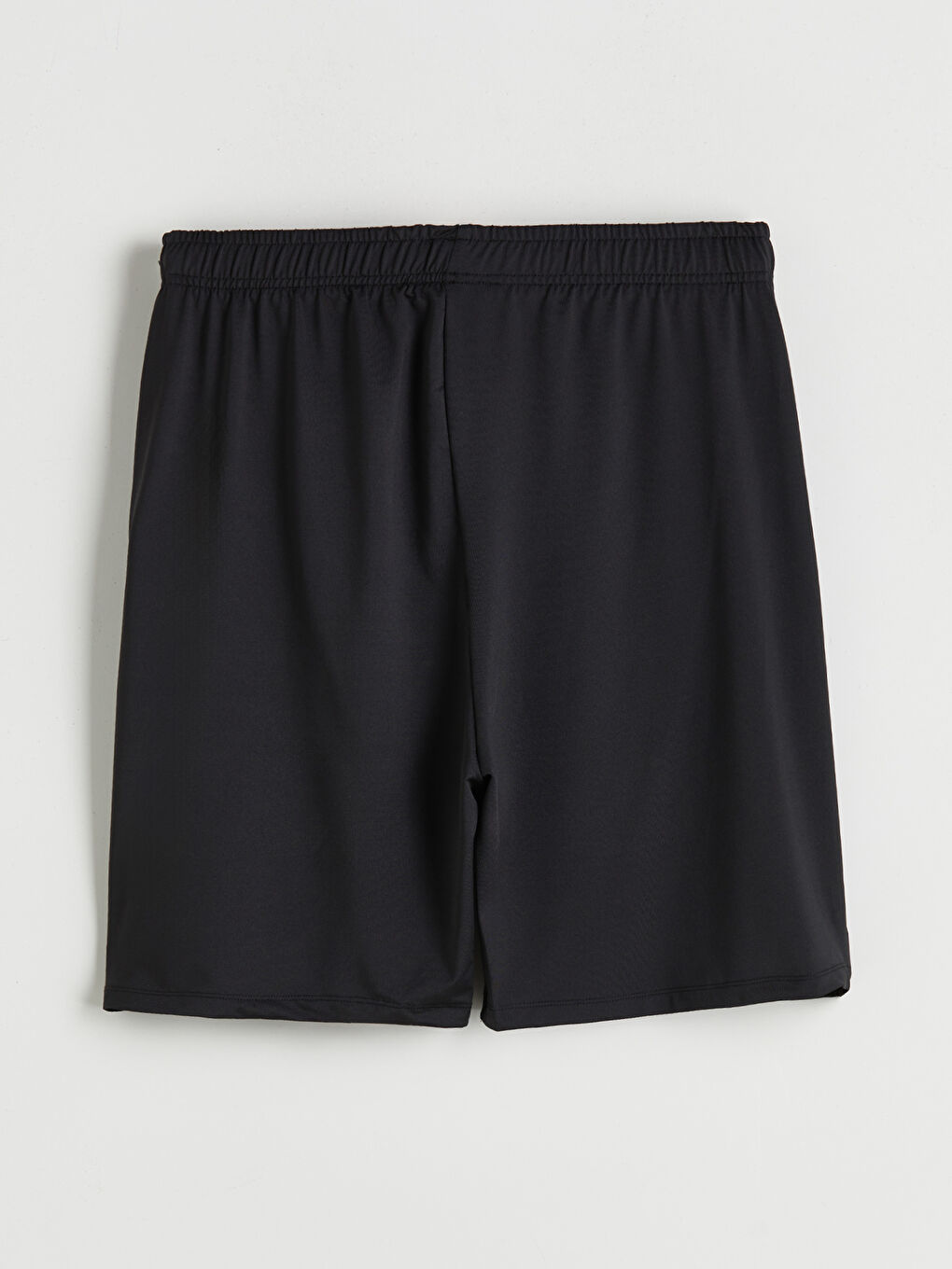 Siyah Standart Kalıp Beli Lastikli Erkek Şort-4