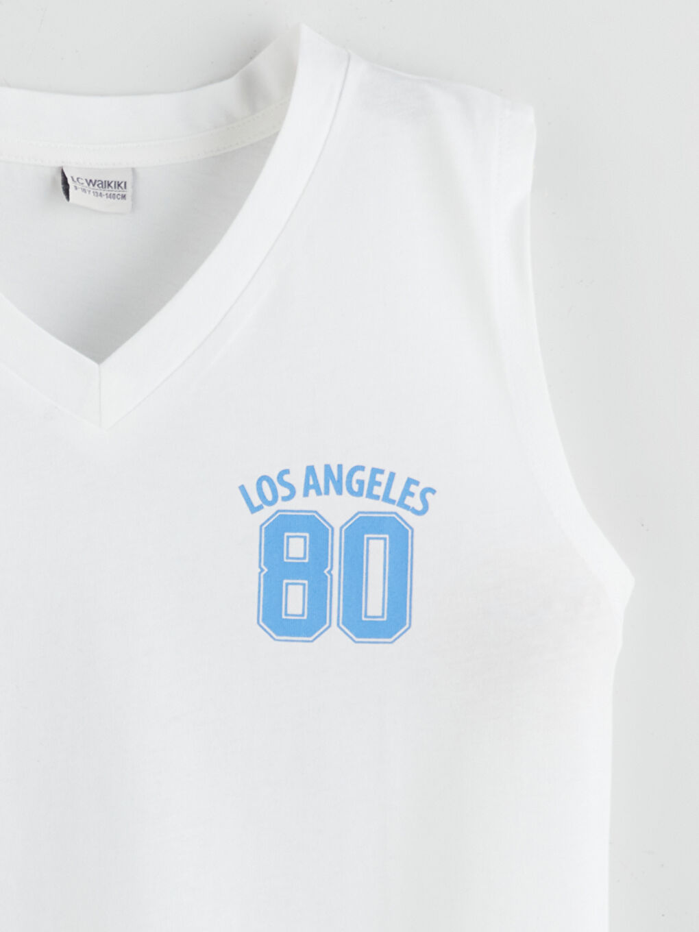 Ekru V Yaka Kız Çocuk Atlet-2