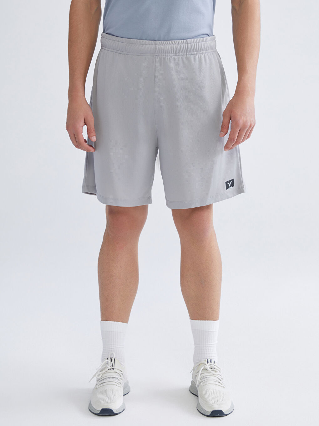 Gri Standart Kalıp Erkek Spor Şort-1