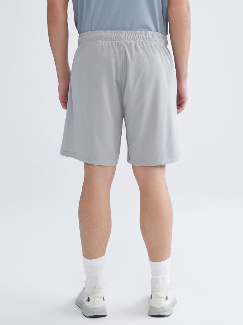 Gri Standart Kalıp Erkek Spor Şort-3