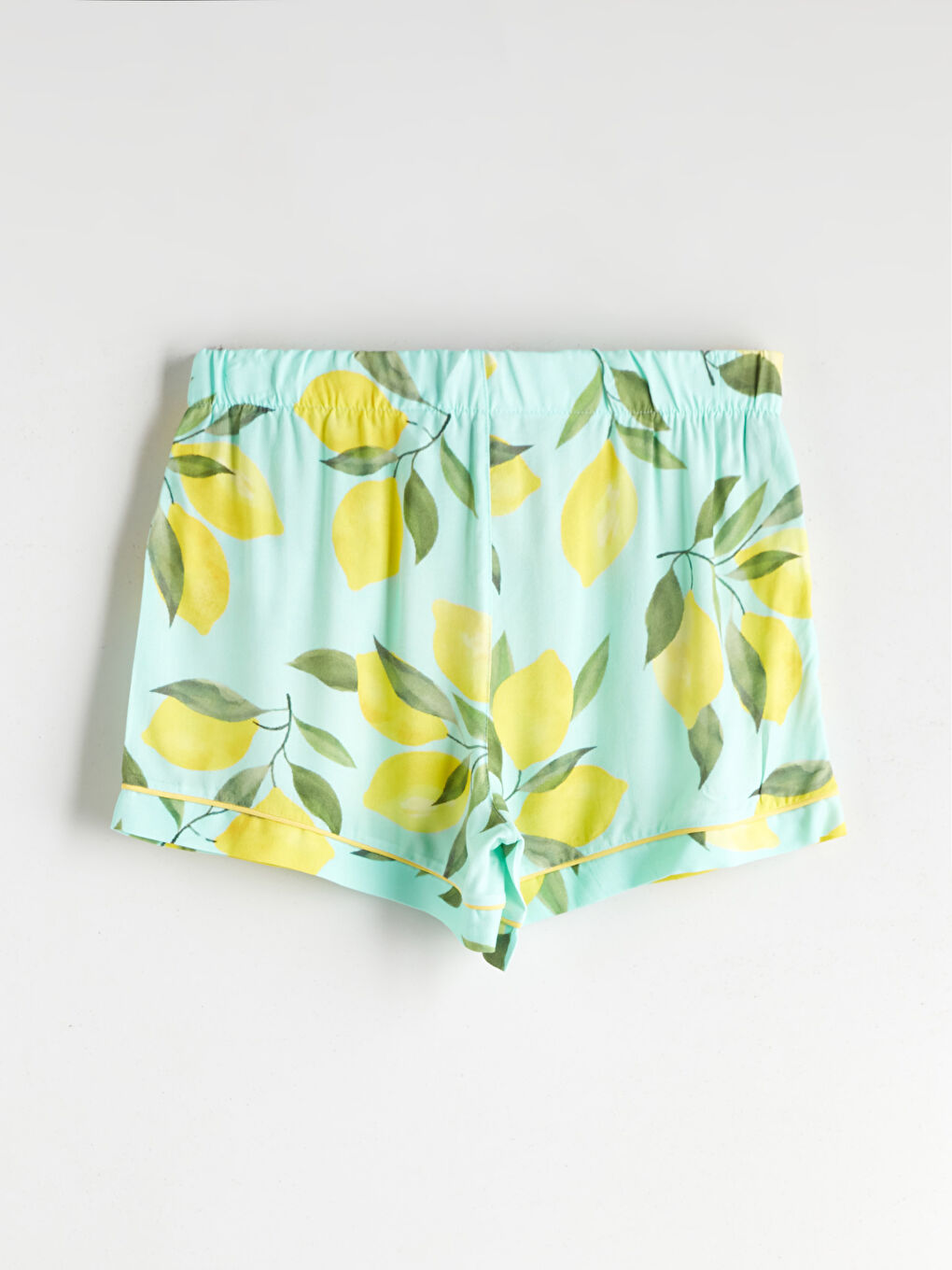 Mavi Bisiklet Yaka Baskılı Kadın Şortlu Pijama Takımı-8