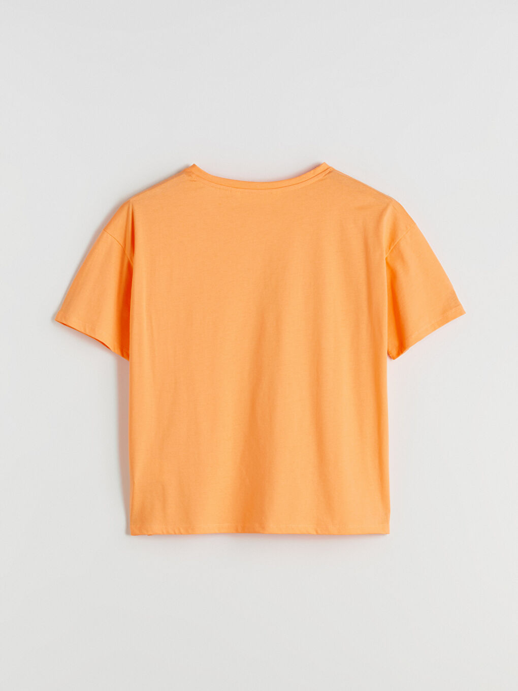 Turuncu Bisiklet Yaka Baskılı Kadın Pijama Üstü-5