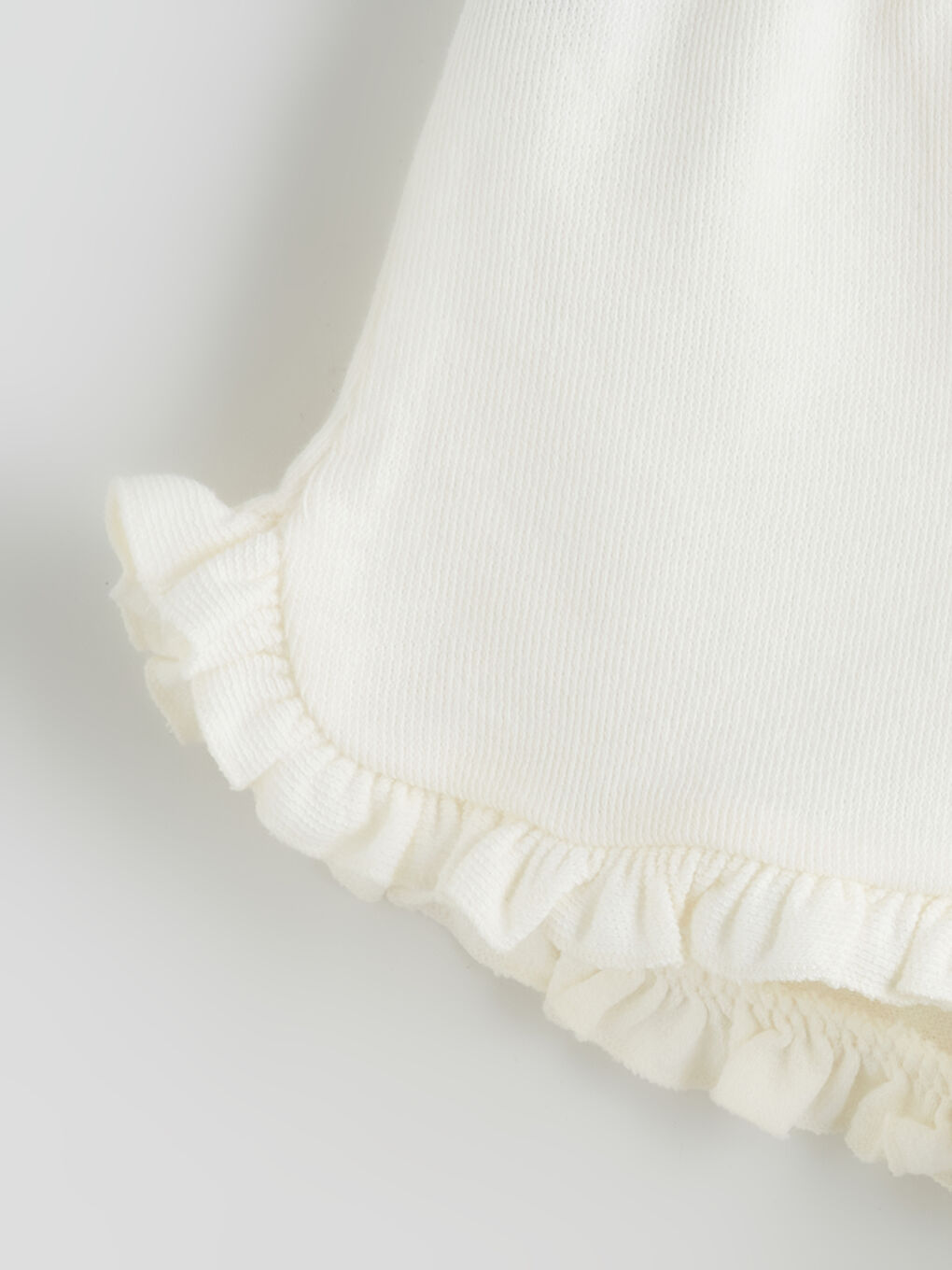 Kahverengi Beli Lastikli Basic Kız Bebek Şort 2'li-5