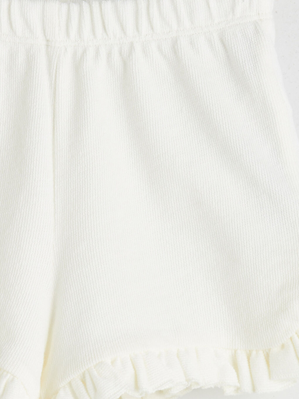 Pembe Beli Lastikli Fırfırlı Kız Bebek Şort 2'li-5