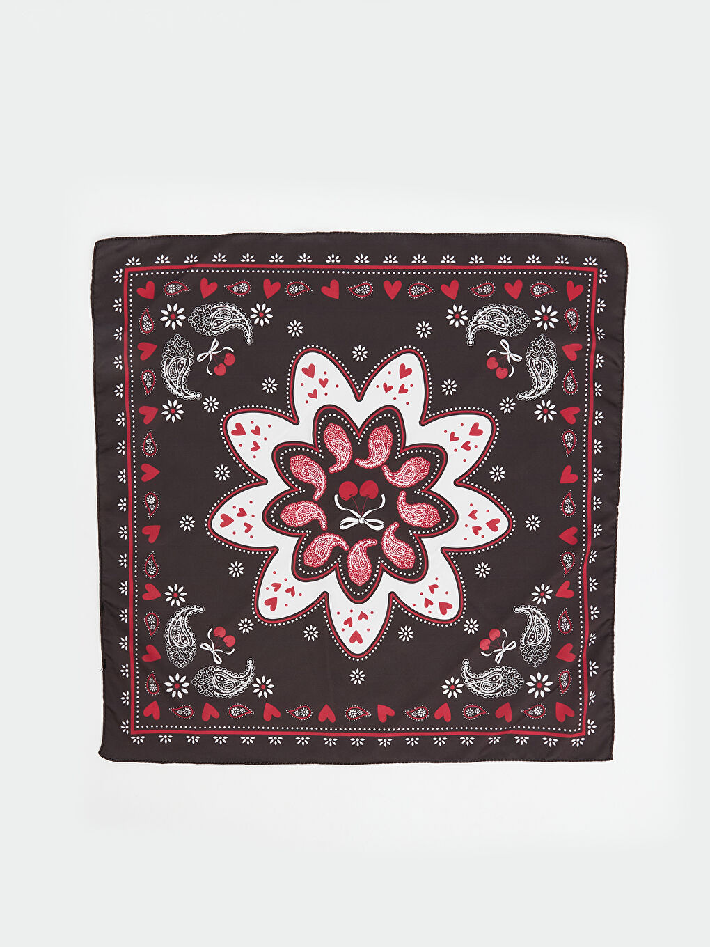 Kahverengi Desenli Kadın Bandana-1