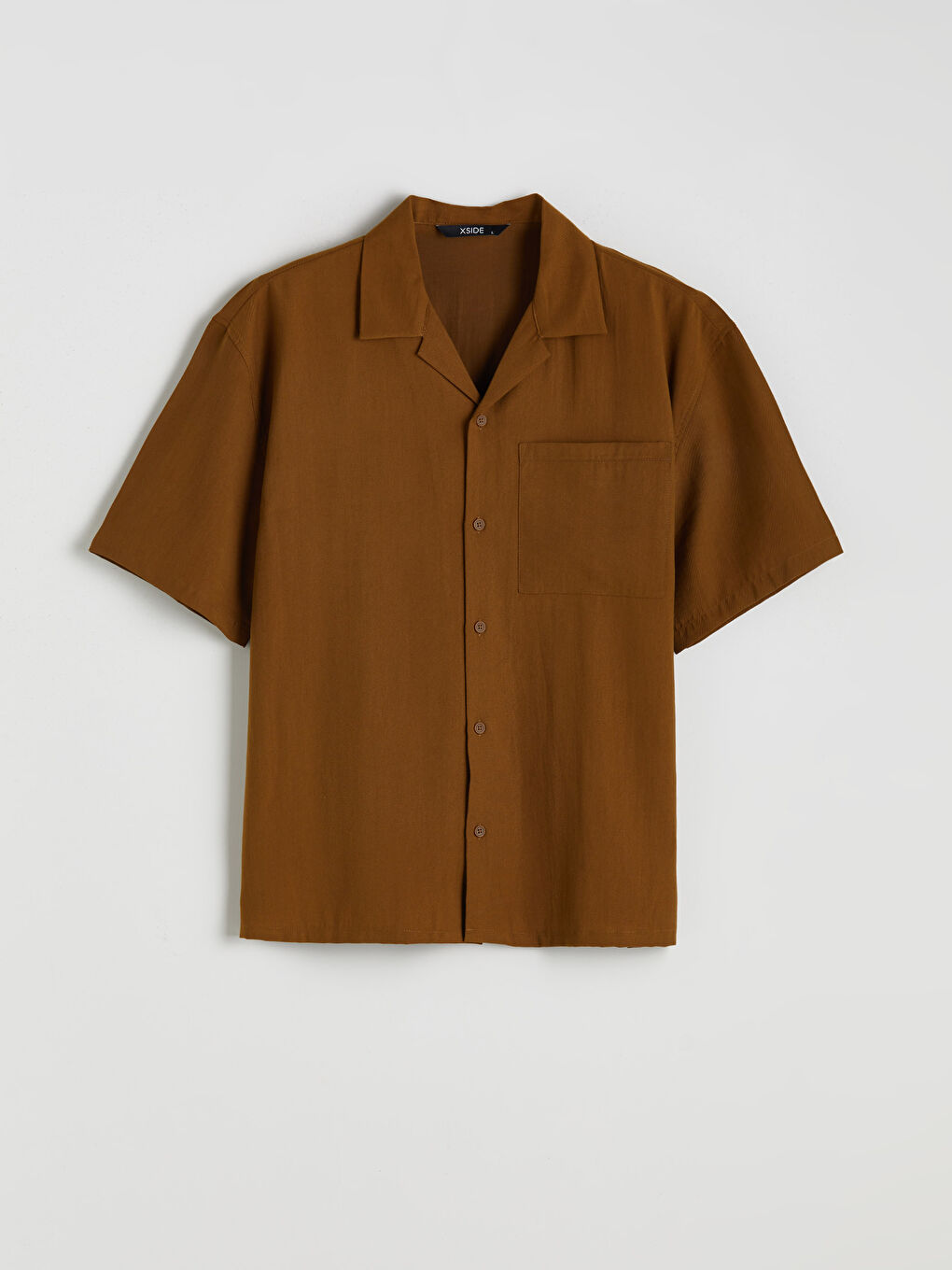 Relaxed Fit Resort Collar Short Sleeve Men's Shirt-4