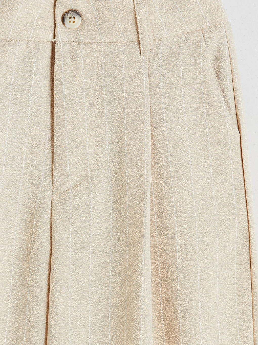 Sarı Wideleg Pileli Kız Çocuk Pantolon-2