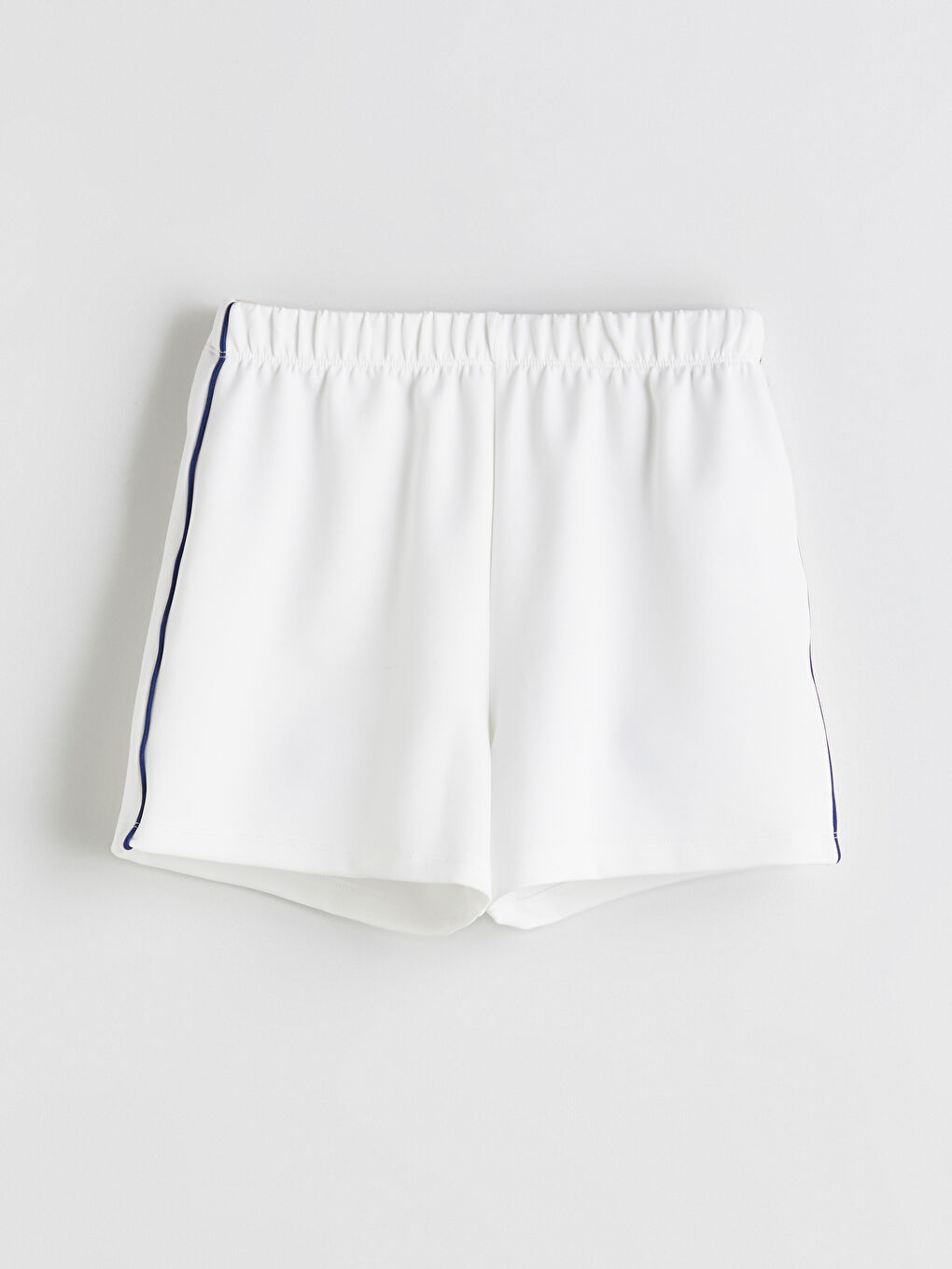 Ekru Beli Lastikli Kız Çocuk Şort