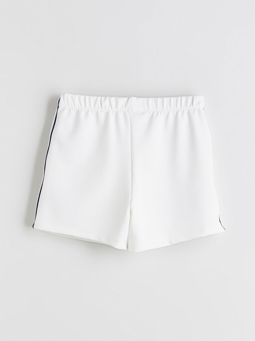 Ekru Beli Lastikli Kız Çocuk Şort-2