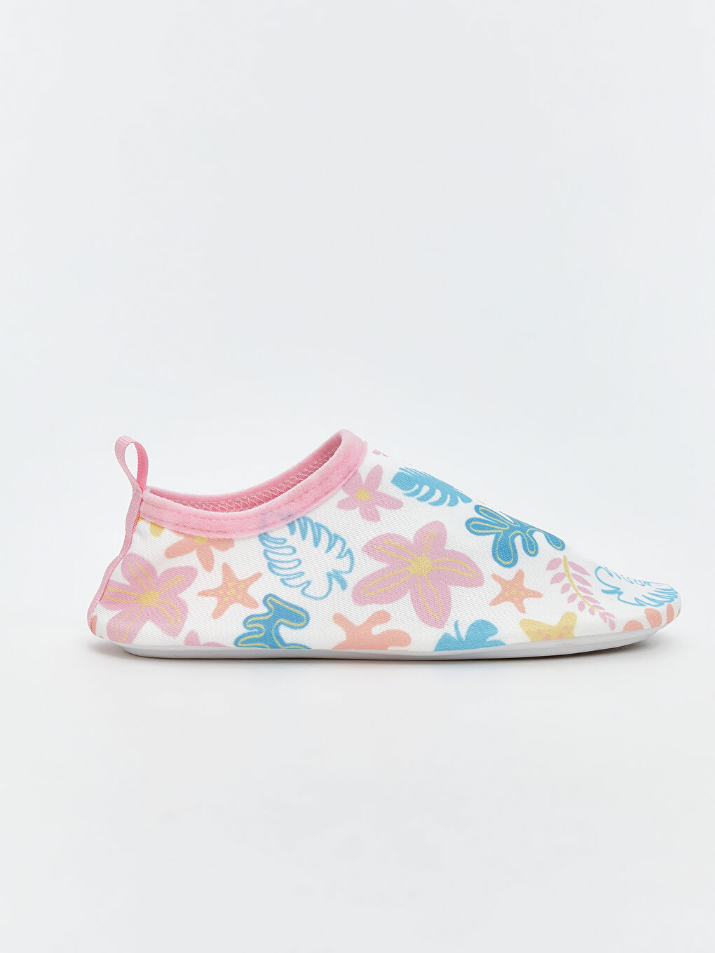 Beyaz Baskılı Kız Bebek Deniz Ayakkabısı-1