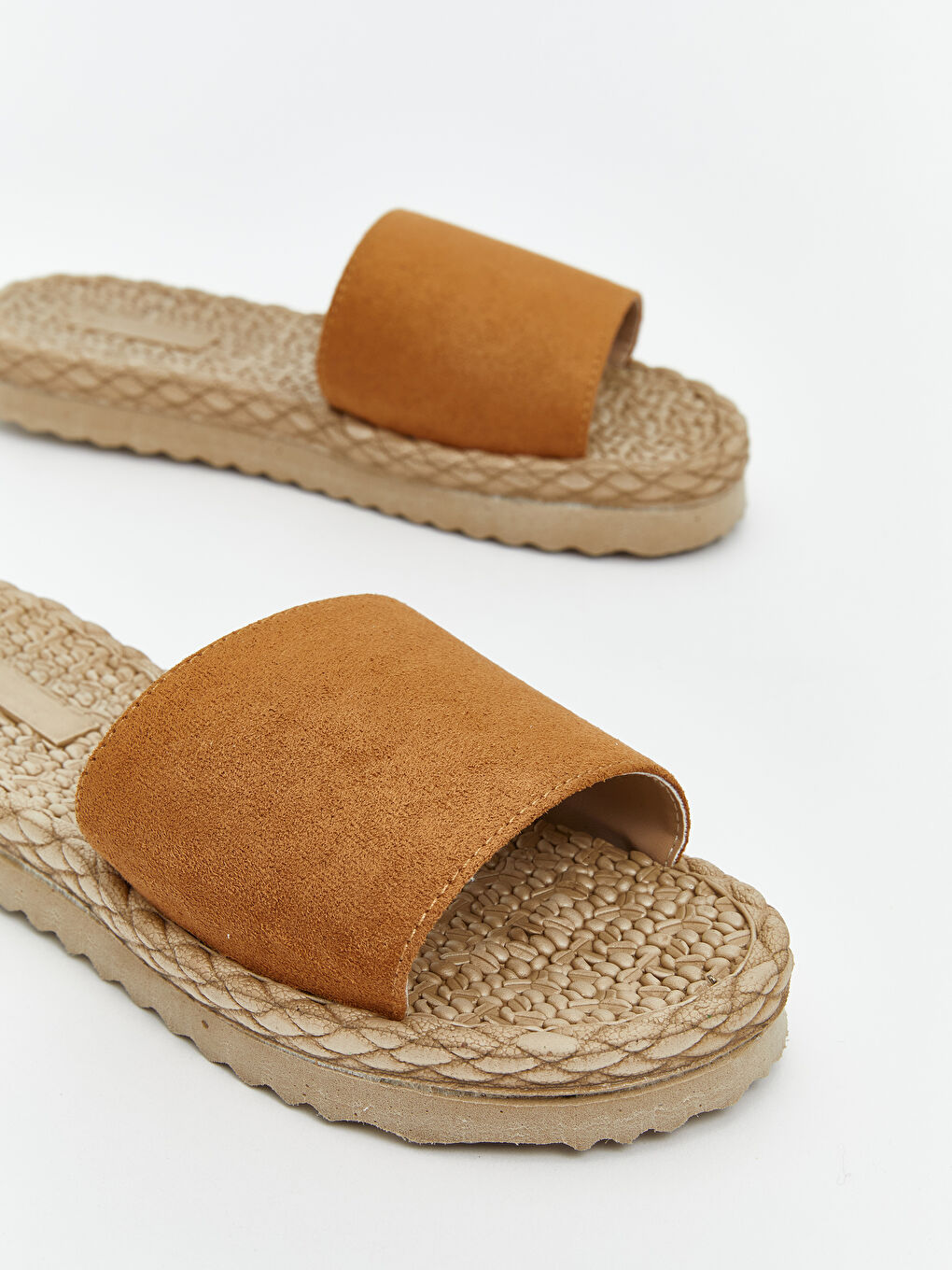 Bej Hasır Tabanlı Kadın Terlik-2