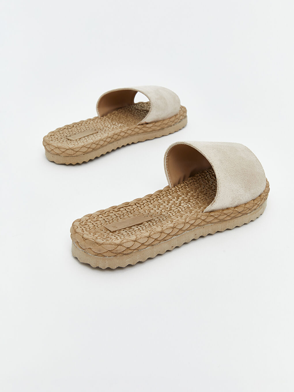 Bej Hasır Tabanlı Kadın Terlik-4