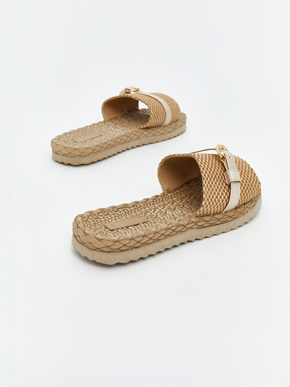 Bej Hasır Tabanlı Kadın Terlik-4