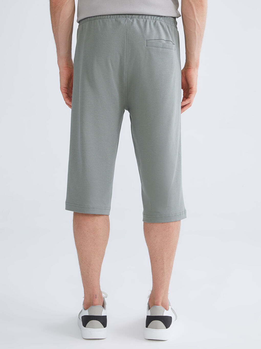 Haki Standart Kalıp Erkek Şort-3