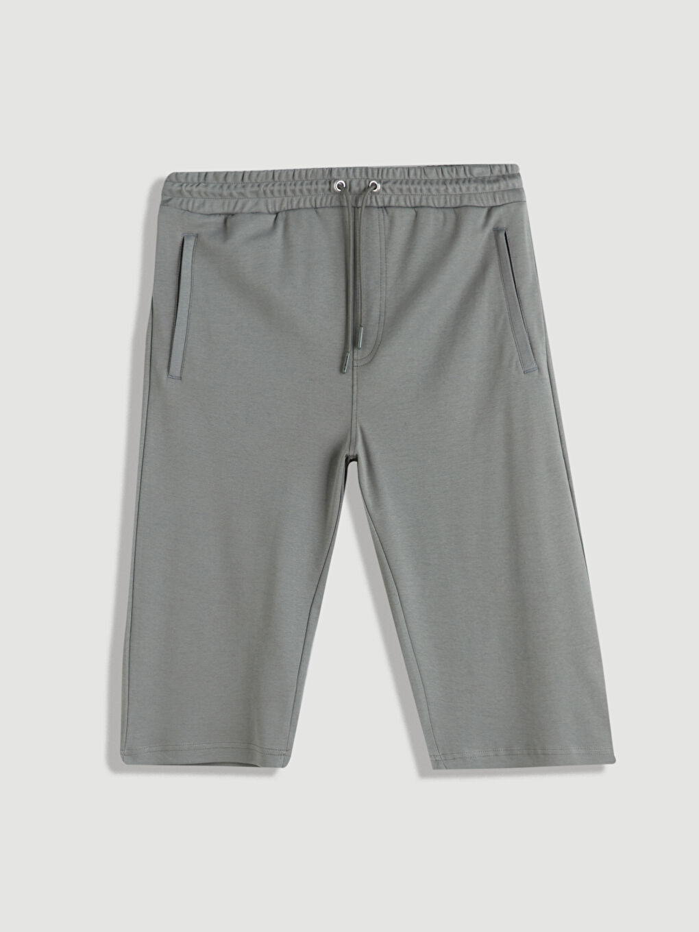 Haki Standart Kalıp Erkek Şort-4