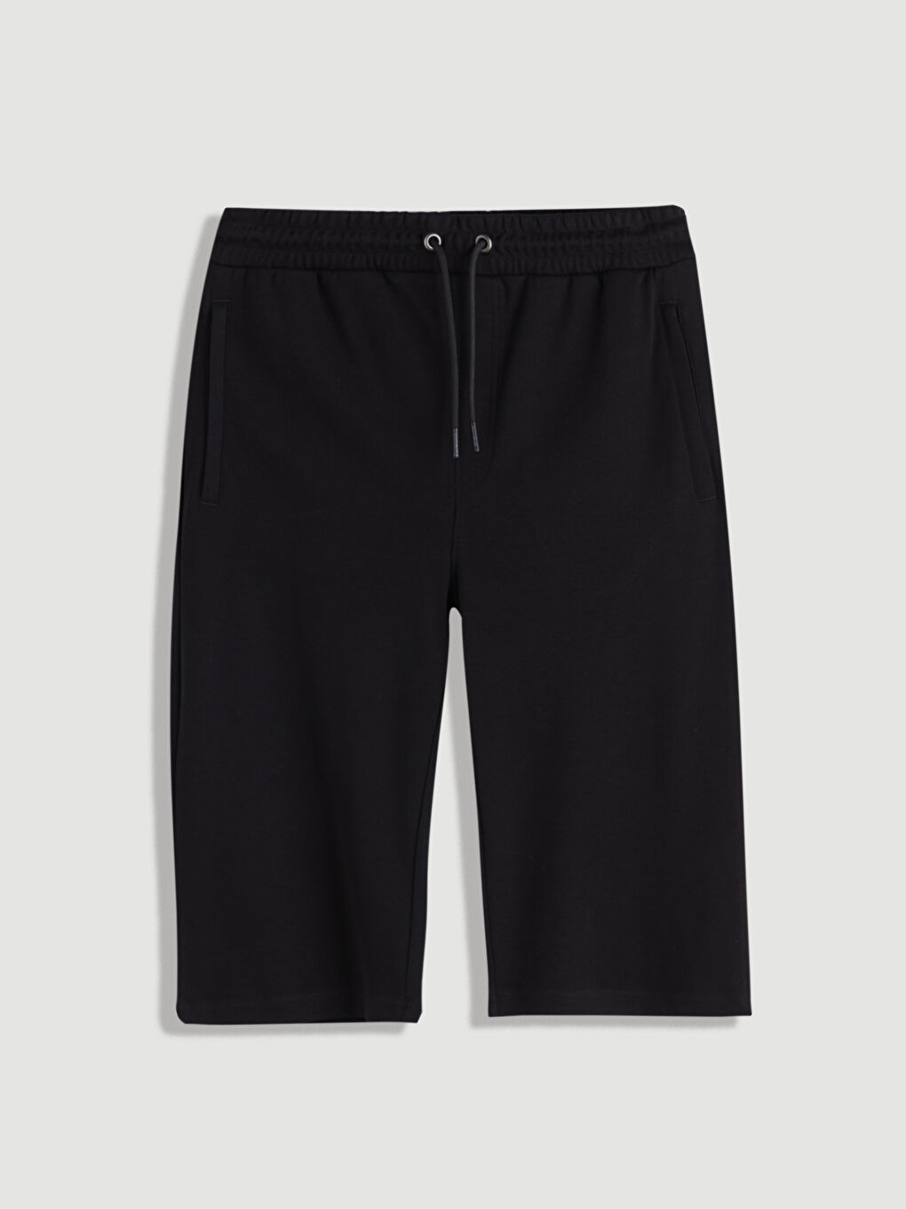 Siyah Standart Kalıp Erkek Şort-4