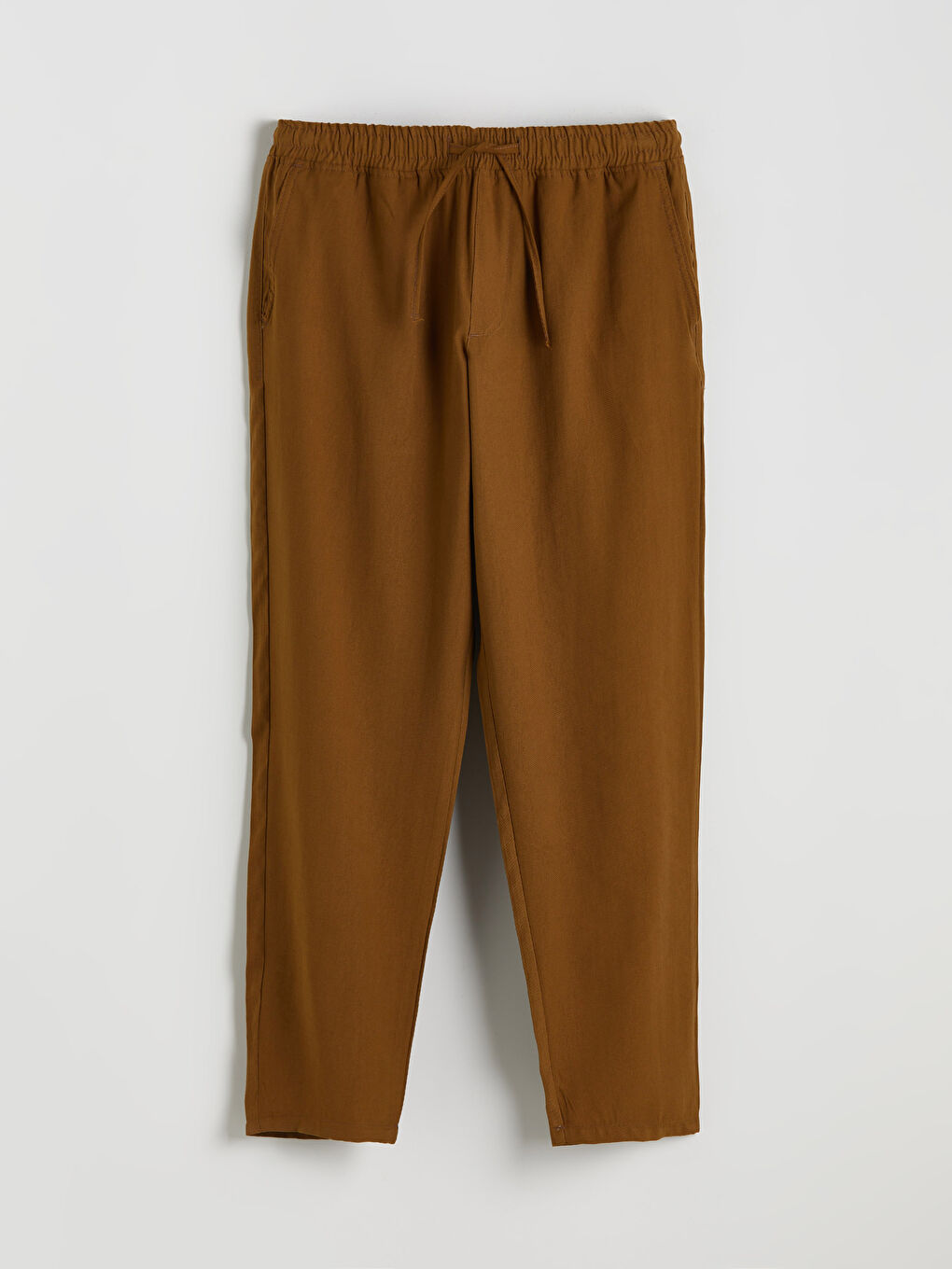 Relaxed Fit Twill Men's Trousers-4