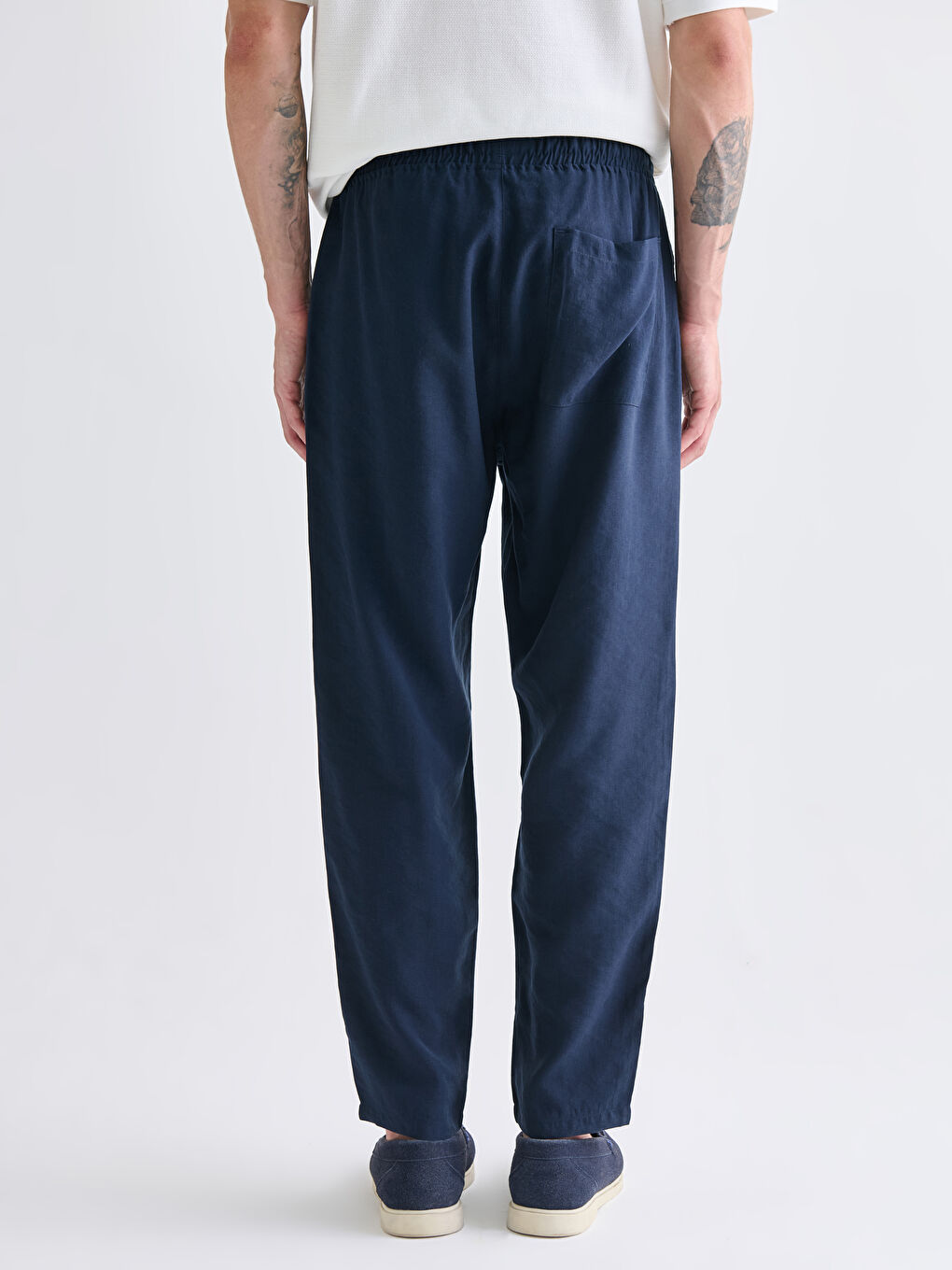Relaxed Fit Twill Men's Trousers-3