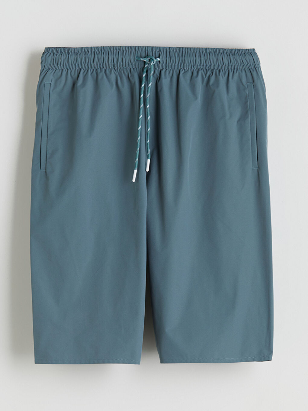 Yeşil Diz Altı Boy Erkek Deniz Şortu-4