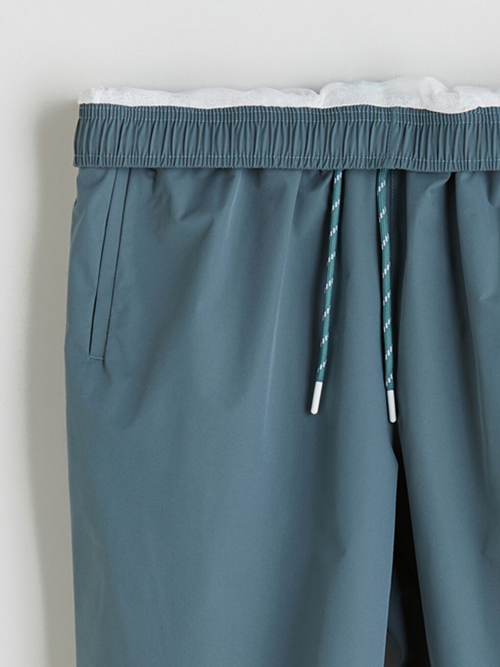 Yeşil Diz Altı Boy Erkek Deniz Şortu-5