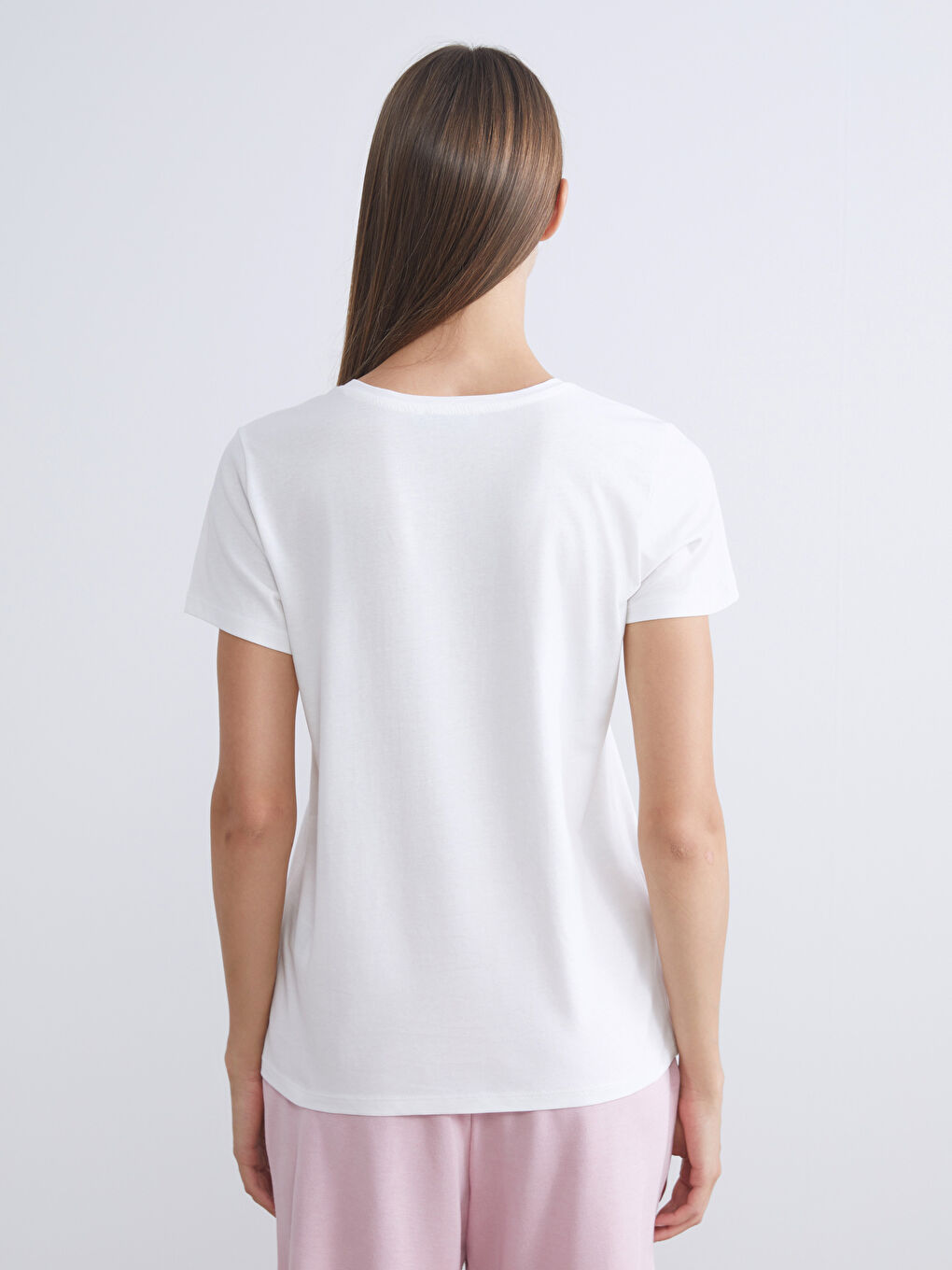 LCWAIKIKI Classic Crew Neck Floral Women's T-Shirt -S5SB75Z8-R9J