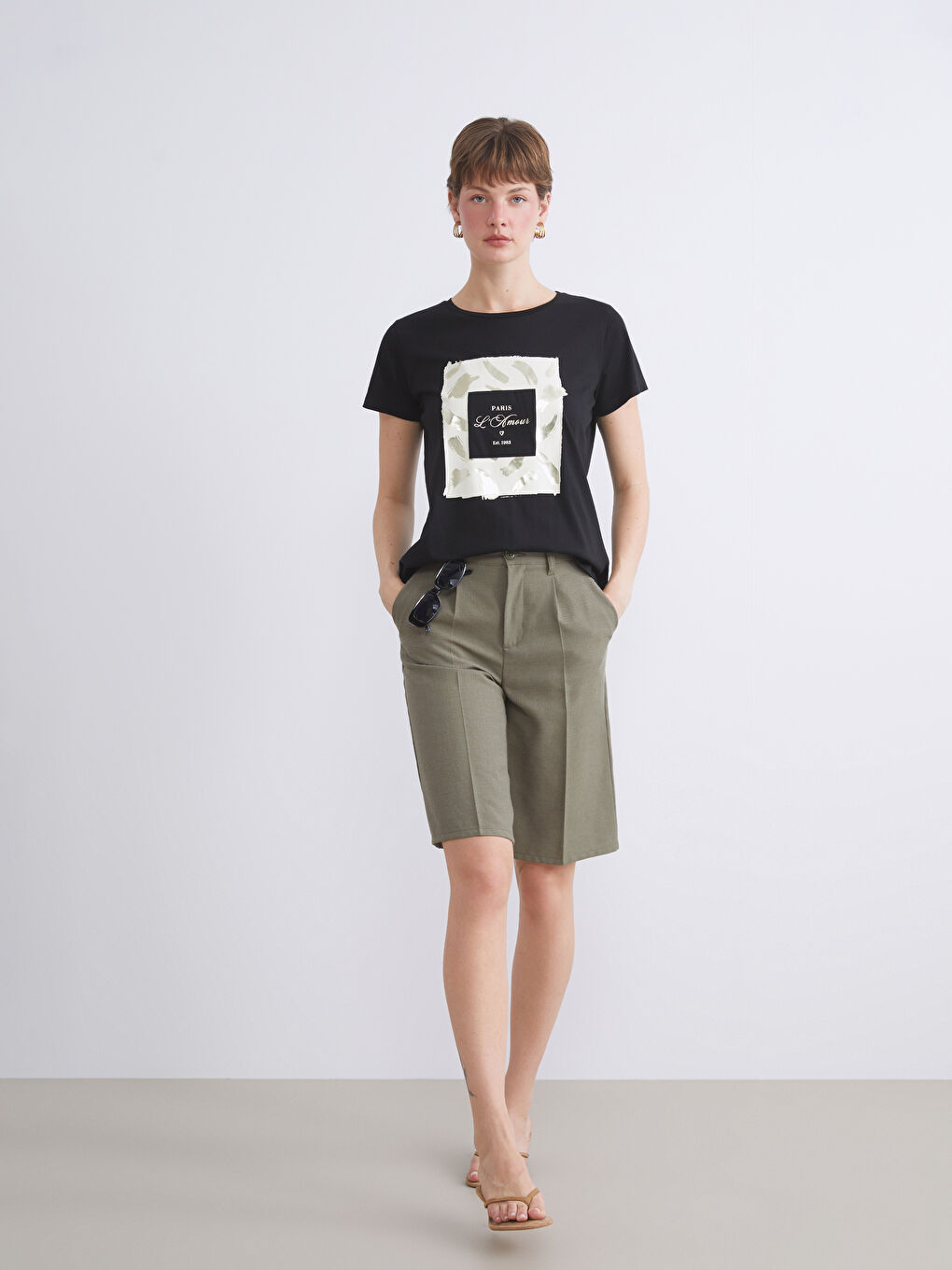 LCWAIKIKI Classic Crew Neck Printed Women's T-Shirt -S5SB76Z8-CVL