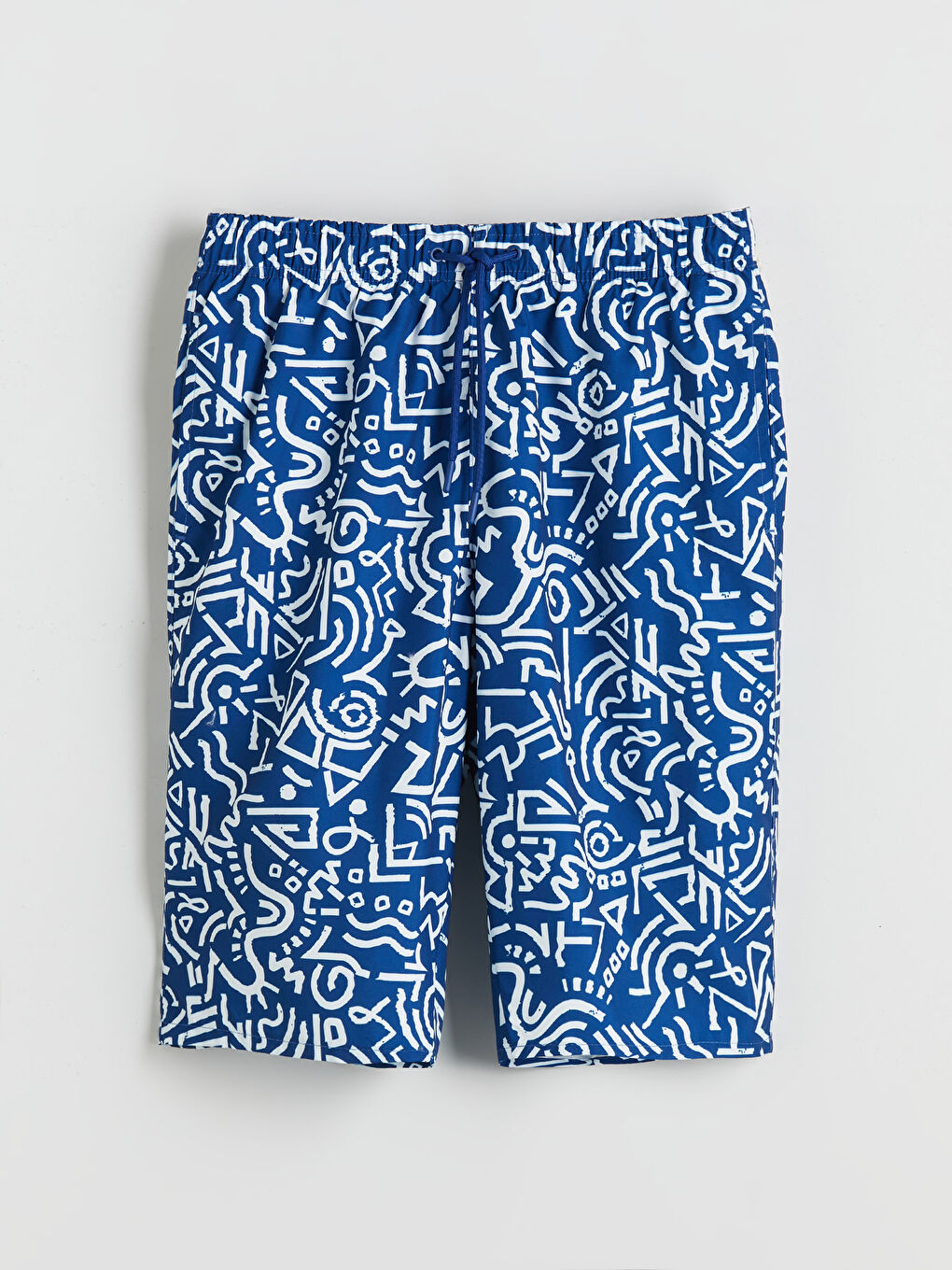 LCW SWIMWEAR Below Knee Length Patterned Men's Swimming Shorts -S5SB83Z8-MRN
