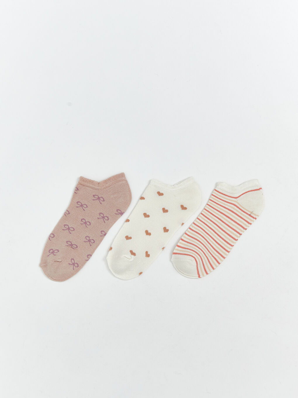 LCW ECO Patterned Women's Sneaker Socks 3-Pack -S5SB88Z8-M0T