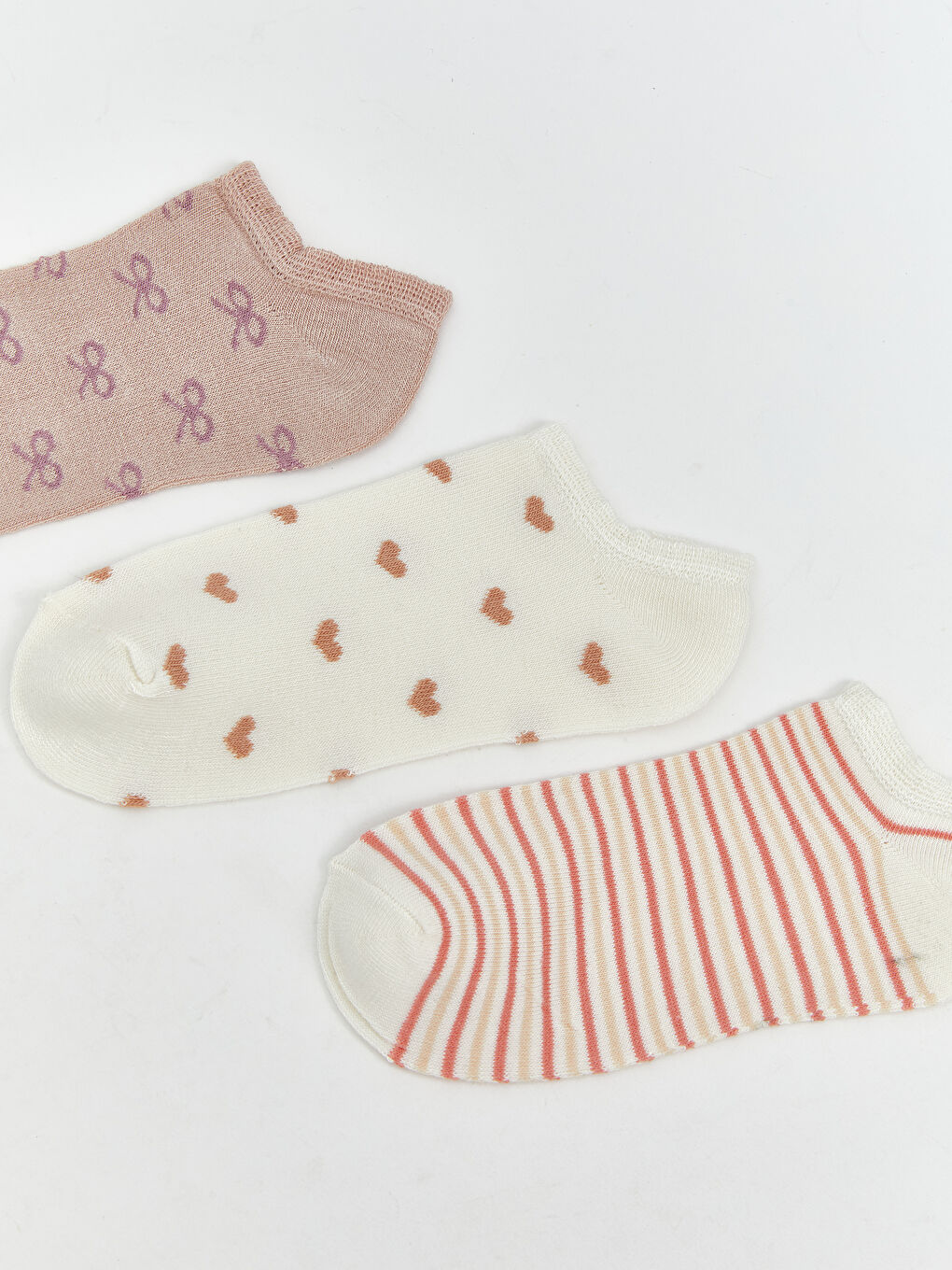 LCW ECO Patterned Women's Sneaker Socks 3-Pack -S5SB88Z8-M0T